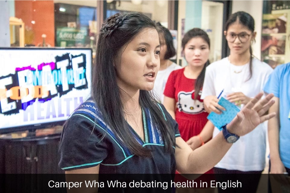 Camper Wha Wha debating health in English