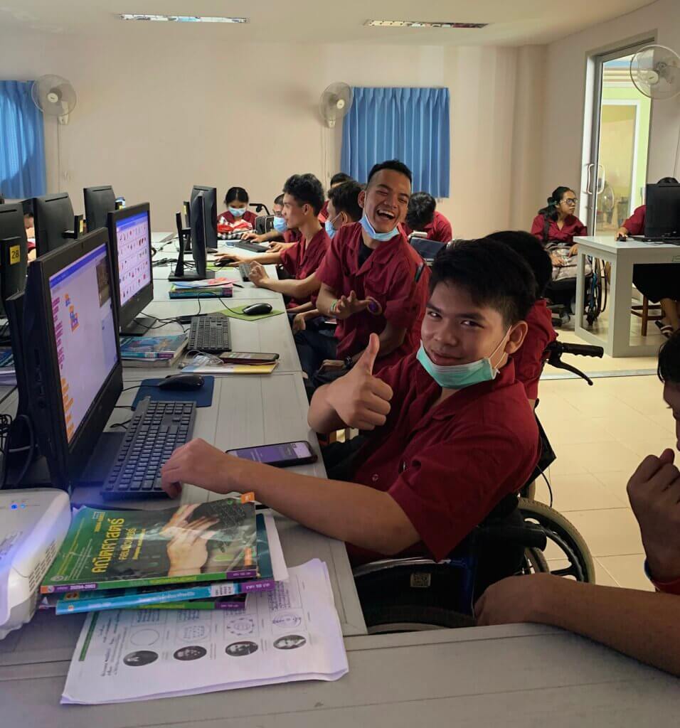 Students with disabilities learning to code